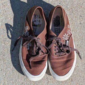 Vans Painted Floral Brown Authentic Vr3